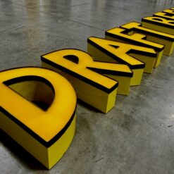 Alternative view of LED Face-Lit Channel Letters